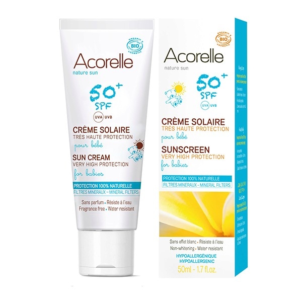 Crème solaire bébé bio Acorelle
