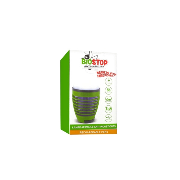 biostop lampe anti moustiques rechargeable