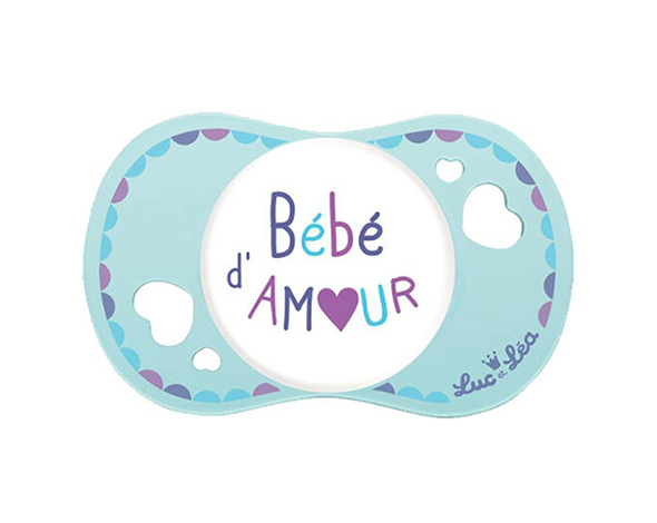 Luc et Léa Sucette Physiologique Silicone 0-6m Bébé d'Amour
