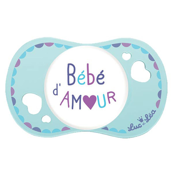 Luc et Léa Sucette Physiologique Silicone 0-6m Bébé d'Amour