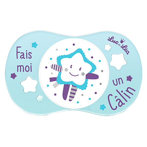 Luc et Léa Sucette Silicone +6m Câlin